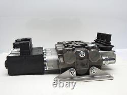 3 Spool Hydraulic Control Valve with 12VDC 2-W-1-W-3 Coils HPC Valve NOB NEW