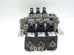3 Spool Hydraulic Control Valve with 12VDC 2-W-1-W-3 Coils HPC Valve NOB NEW