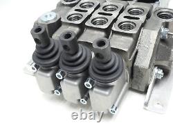 3 Spool Hydraulic Control Valve with 12VDC 2-W-1-W-3 Coils HPC Valve NOB NEW
