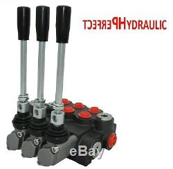 3 Spool Hydraulic Directional Control Valve 11gpm 40L + FLOATING spool Float