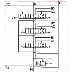 3 Spool Hydraulic Directional Control Valve 11gpm 40L + FLOATING spool Float
