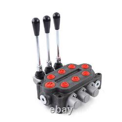 3 Spool Hydraulic Directional Control Valve 25 GPM Double Acting Control Valve