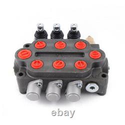 3 Spool Hydraulic Directional Control Valve 25gpm Double Acting Cylinder 90L/min