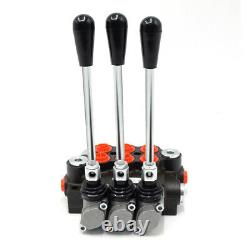 3 Spool Hydraulic Directional Control Valve Adjustable Pressure 11GPM for Loader