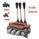 3 Spool Hydraulic Directional Control Valve Adjustable Pressure Loader 25 GPM