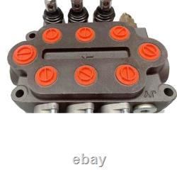 3 Spool Hydraulic Directional Control Valve Adjustable Pressure Loader 25 GPM