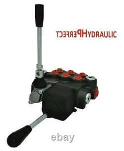 3 Spool Hydraulic Directional Control Valve JOYSTICK 11gpm 40L 3x double acting
