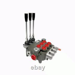 3 Spool Hydraulic Directional Control Valve Open Center 21 GPM 3600 PSI NEW