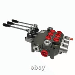 3 Spool Hydraulic Directional Control Valve Open Center 21 GPM 3600 PSI NEW