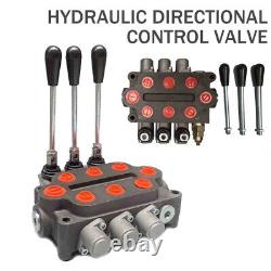 3 Spool Hydraulic Directional Control Valve Tractor Loader Double Acting 25GPM