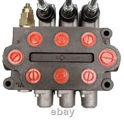 3 Spool Hydraulic Directional Control Valve Tractor Loader Double Acting 25GPM