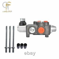 3 Spool Hydraulic Monoblock Double Acting Control Valve, 21 GPM, SAE Ports