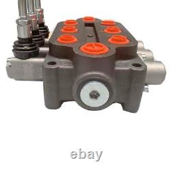 3 Spool Hydraulic Monoblock Double Acting Control Valve 25 GPM 3000 PSI US