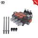 3 Spool Hydraulic Monoblock Double Acting Control Valve, SAE Ports 21 GPM