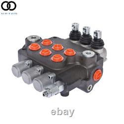 3 Spool Hydraulic Monoblock Double Acting Control Valve, SAE Ports 21 GPM