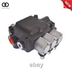 3 Spool Hydraulic Monoblock Double Acting Control Valve, SAE Ports 21 GPM