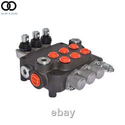 3 Spool Hydraulic Monoblock Double Acting Control Valve, SAE Ports 21 GPM