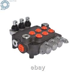 3 Spool Hydraulic Monoblock Double Acting Control Valve SAE WithConversion 21GPM