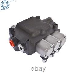 3 Spool Hydraulic Monoblock Double Acting Control Valve SAE WithConversion 21GPM