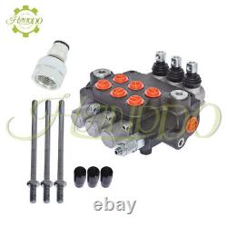 3 Spool Hydraulic Monoblock Double Acting Control Valve SAE withconversion 21GPM