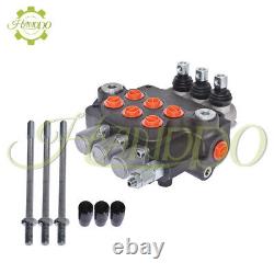 3 Spool Hydraulic Monoblock Double Acting Control Valve SAE withconversion 21GPM