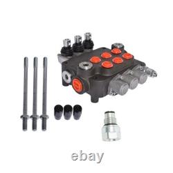 3 Spool Hydraulic Monoblock Double Acting Control Valve WithConversion 21GPM SAE