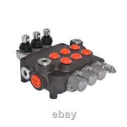 3 Spool Hydraulic Monoblock Double Acting Control Valve WithConversion 21GPM SAE