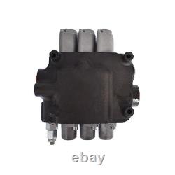 3 Spool Hydraulic Monoblock Double Acting Control Valve WithConversion 21GPM SAE
