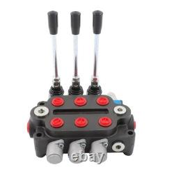 3 Spool Hydraulic Valve 25GPM 3000PSI 1/2 BSPP Ports Heavy Duty Control