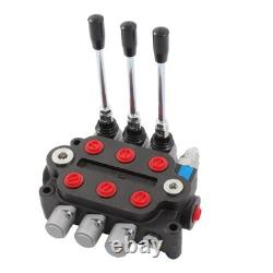 3 Spool Hydraulic Valve 25GPM 3000PSI 1/2 BSPP Ports Heavy Duty Control