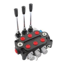3 Spool Hydraulic Valve 25GPM 3000PSI 1/2 BSPP Ports Heavy Duty Control 3 Spool Hydraulic Valve 25GPM 3000PSI 1/2 BSPP Ports Heavy Duty Control