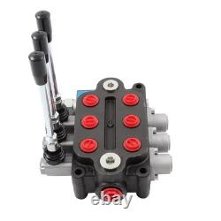 3 Spool Hydraulic Valve 25GPM 3000PSI 1/2 BSPP Ports Heavy Duty Control