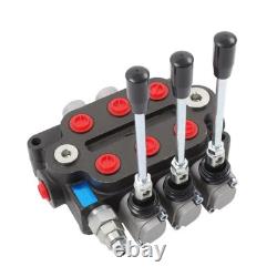 3 Spool Hydraulic Valve 25GPM 3000PSI 1/2 BSPP Ports Heavy Duty Control