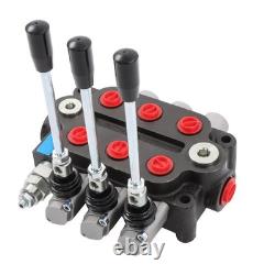 3 Spool Hydraulic Valve 25GPM 3000PSI 1/2 BSPP Ports Heavy Duty Control