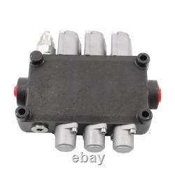 3 Spool Hydraulic Valve 25GPM 3000PSI 1/2 BSPP Ports Heavy Duty Control