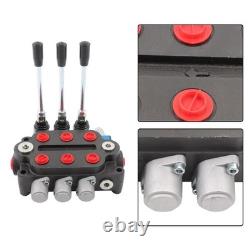 3 Spool Hydraulic Valve 25GPM 3000PSI 1/2 BSPP Ports Heavy Duty Control