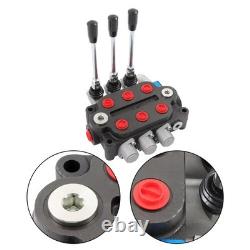 3 Spool Hydraulic Valve 25GPM 3000PSI 1/2 BSPP Ports Heavy Duty Control