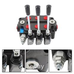 3 Spool Hydraulic Valve 25GPM 3000PSI 1/2 BSPP Ports Heavy Duty Control