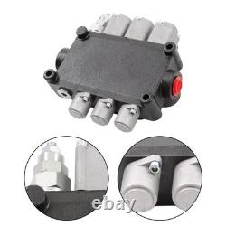 3 Spool Hydraulic Valve 25GPM 3000PSI 1/2 BSPP Ports Heavy Duty Control