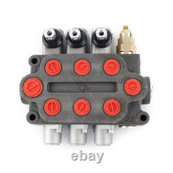 3 Spool Monoblock Hydraulic Control Valve 25GPM Double Acting For Tractor loader