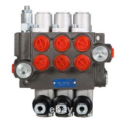 3 Spool P40 Hydraulic Directional Control Valve, Manual Operate, 13GPM BSPP