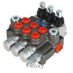 3 Spool P40 Hydraulic Directional Control Valve, Manual Operate, 13GPM BSPP