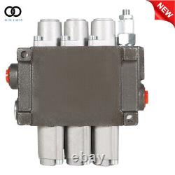 3 Spool P40 Hydraulic Directional Control Valve Manual Operate 13GPM New