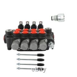 4Spool SAE Hydraulic Control Valve Double Acting 21GPM 3600PSI WithConversion Plug