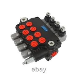 4Spool SAE Hydraulic Control Valve Double Acting 21GPM 3600PSI WithConversion Plug