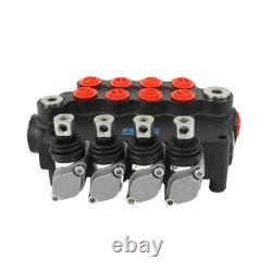 4Spool SAE Hydraulic Control Valve Double Acting 21GPM 3600PSI WithConversion Plug