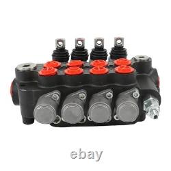4Spool SAE Hydraulic Control Valve Double Acting 21GPM 3600PSI WithConversion Plug