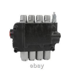 4Spool SAE Hydraulic Control Valve Double Acting 21GPM 3600PSI WithConversion Plug