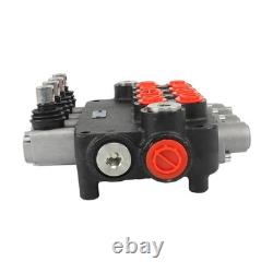 4Spool SAE Hydraulic Control Valve Double Acting 21GPM 3600PSI WithConversion Plug
