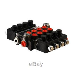 4 Bank Hydraulic Solenoid Control Spool Valve, 1/2 / 3/8 BSP, 50lpm, 12 / 24v